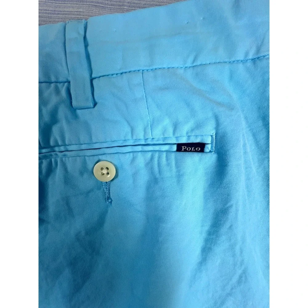 Polo Ralph Lauren Mens Classic Fit Chino Shorts 40 SkyBlue Cotton Twill 9 Inseam